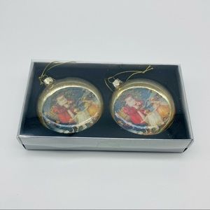 October Hill nostalgic Santa Ornaments set of 2.